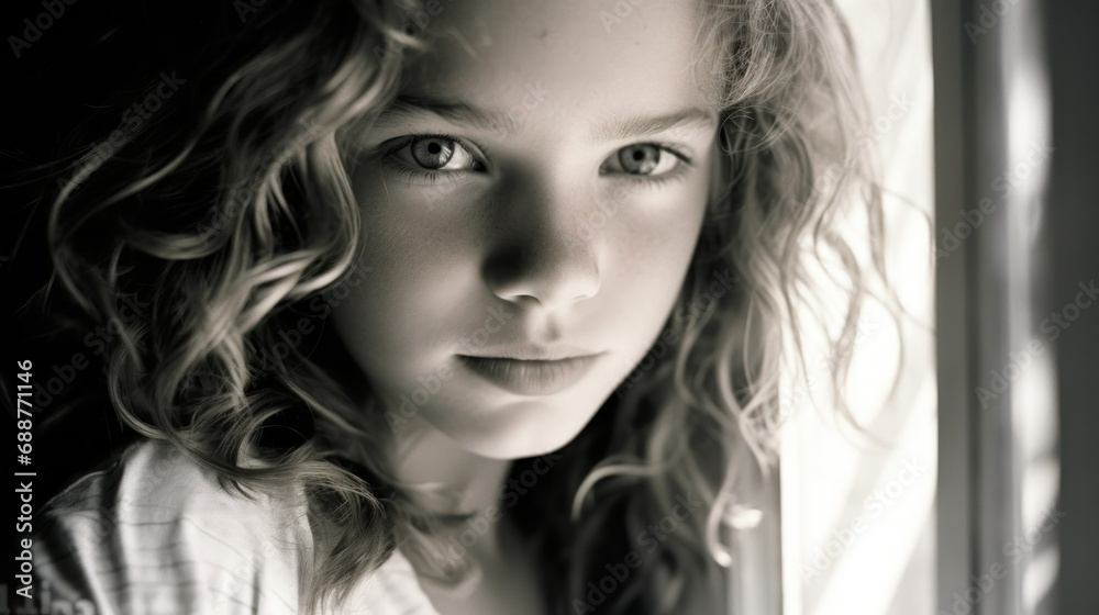 Fototapeta premium Close-up photo of little girl