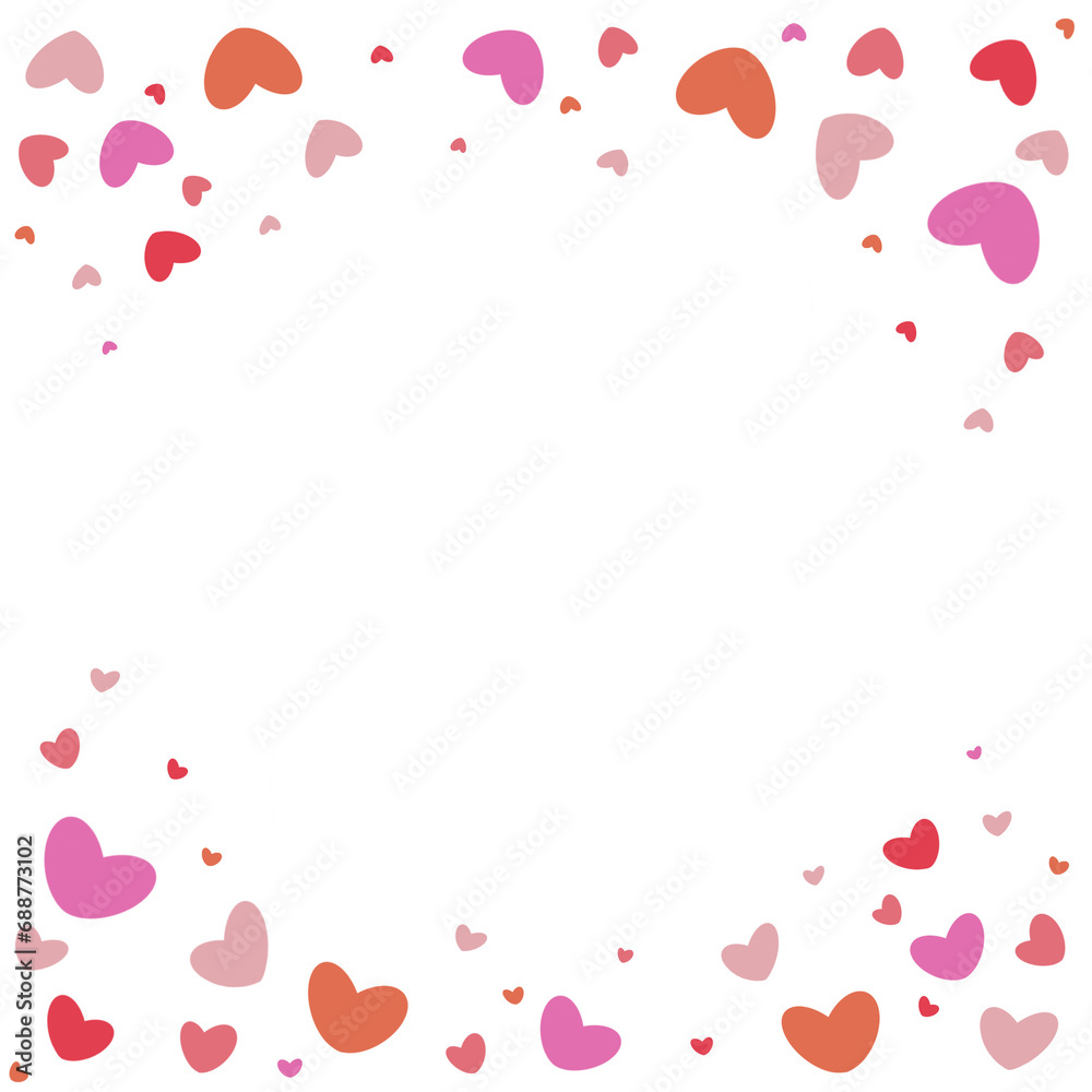 valentine hearts frame