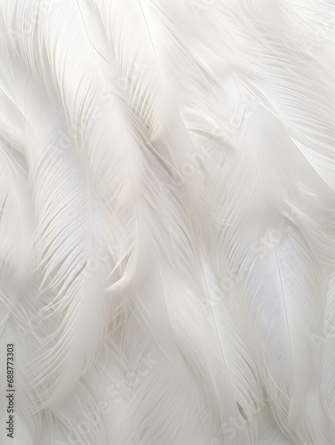 Close up abstract white feather background © TatjanaMeininger