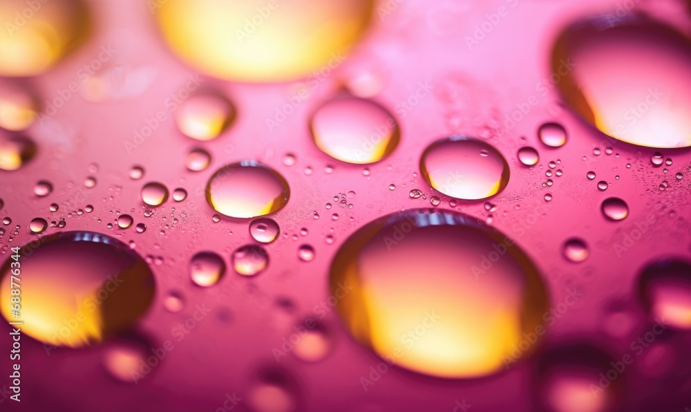 Water drops on a pink background. Shallow depth of field. Water drops on a pink background. Shallow depth of field.