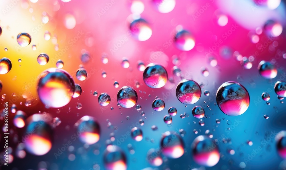 Water drops on colorful background. Macro shot with shallow depth of field. Water drops on colorful background. Macro shot with shallow depth of field.