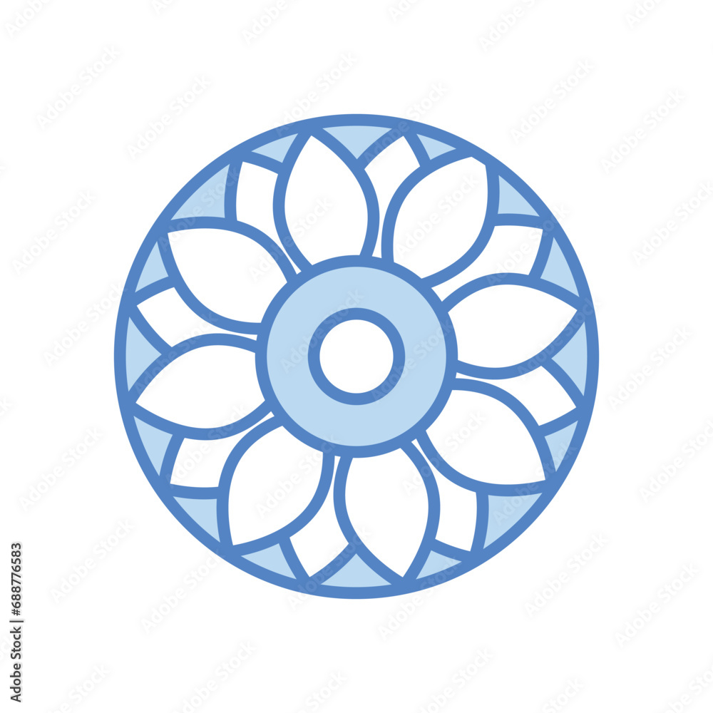 Rangoli icon vector stock illustration Rangoli icon vector stock illustration