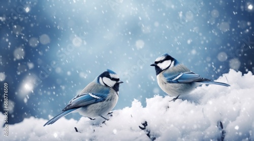 birds in the snow wallpapers,