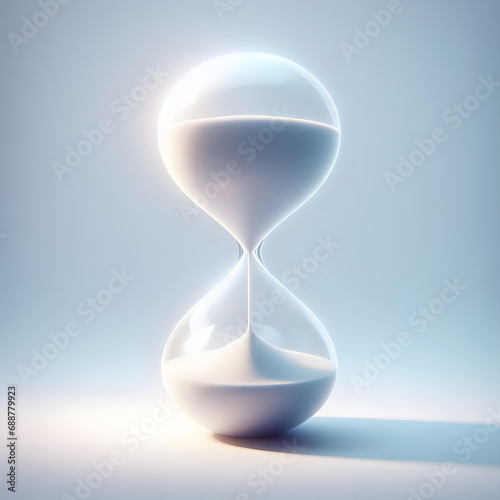 hyperrealistic representation of an hourglass