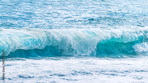 Blue and aquamarine color sea waves
