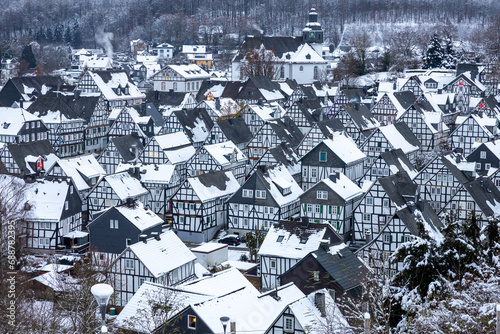 The historic center of Freudenberg in Germany photo