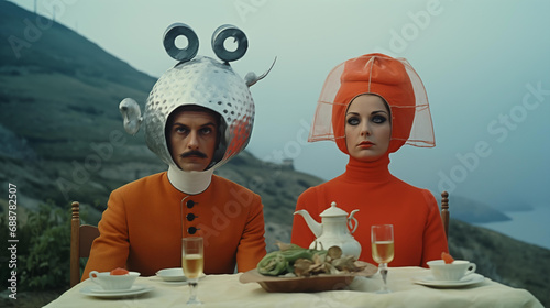 Wacky 1960s Italian movie still