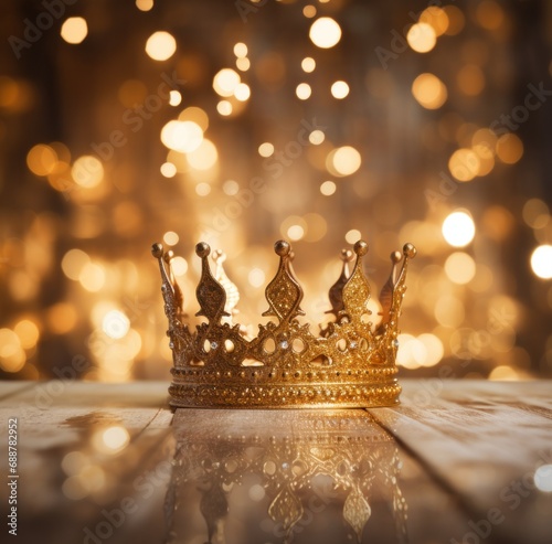 golden crown with a light background,