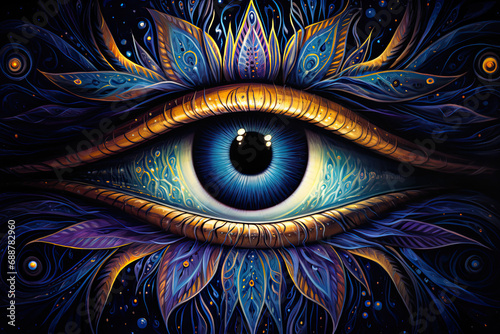 An image of the ethereal and mystical depiction of an eye