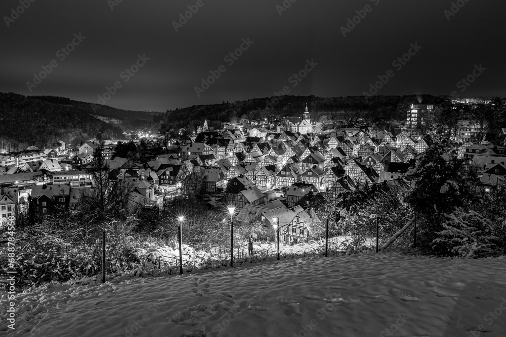 Fototapeta premium The historic center of Freudenberg in Germany