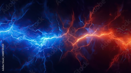 Abstract lightning, colorful lightning background, electric fractal background © @_ greta
