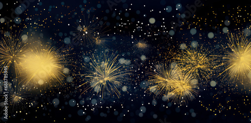 New year background with fireworks generative ai
