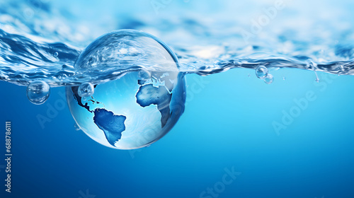 Planet Earth as a Water Droplet Submerged in Water