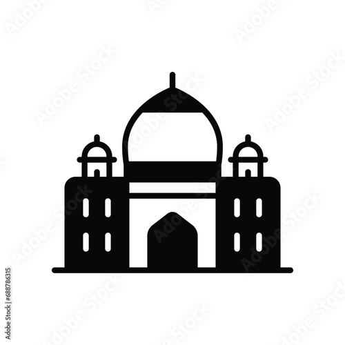 Taj Mahal icon vector stock illustration