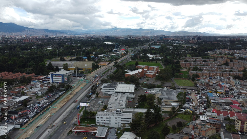 Fototapeta premium aerial images with drone of bogota