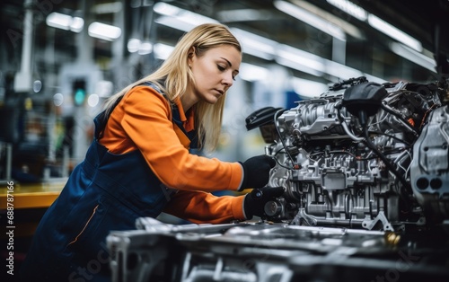 Female worker in a modern a...