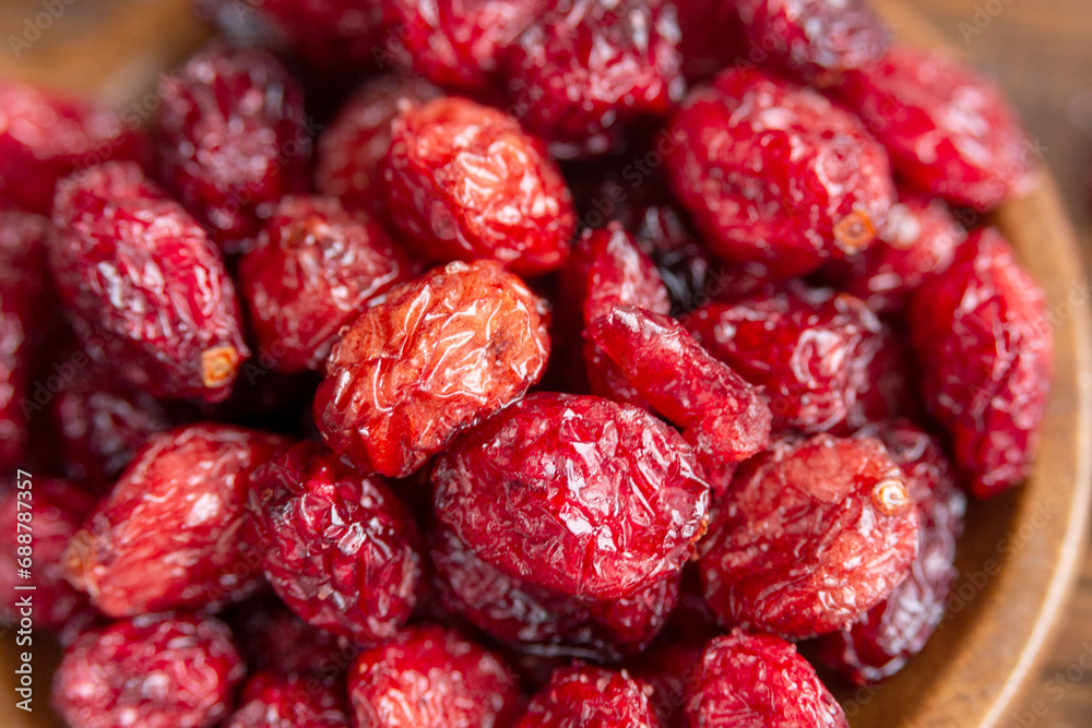 Delicious healthy dried cranberries close-up. Delicious healthy dried cranberries close-up.