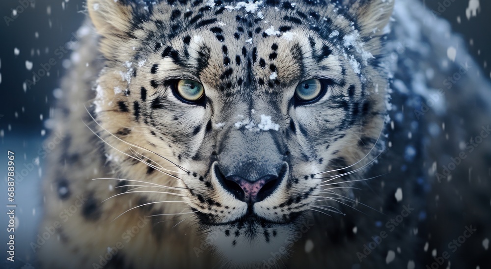 Fototapeta premium snow leopard, asia wallpapers,