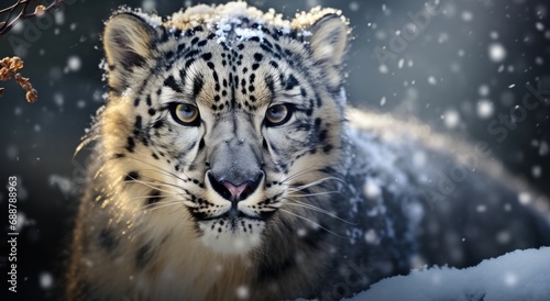 snow leopard, asia wallpapers, © ArtCookStudio