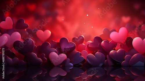 Valentine's day background. Abstract background with many hearts.
