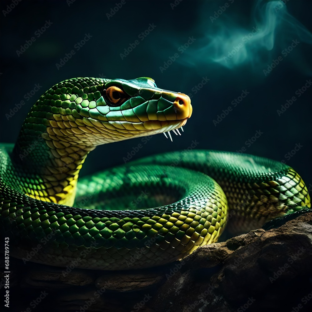 green snake on a branch generative AI tool green snake on a branch generative AI tool