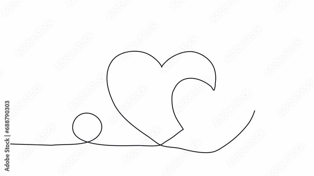 Hearts, one line drawing animation. Video clip with alpha channel. Hearts, one line drawing animation. Video clip with alpha channel.