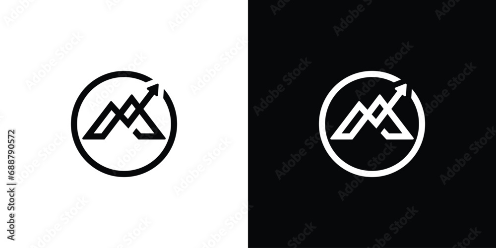 Mountain Arrow Logo Design. Circle Summit Up with Minimalist Style. Icon Symbol Vector Design Template. Mountain Arrow Logo Design. Circle Summit Up with Minimalist Style. Icon Symbol Vector Design Template.