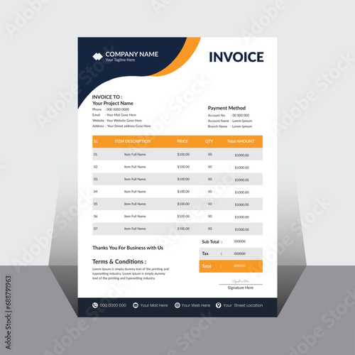 Vector creative modern invoice business template