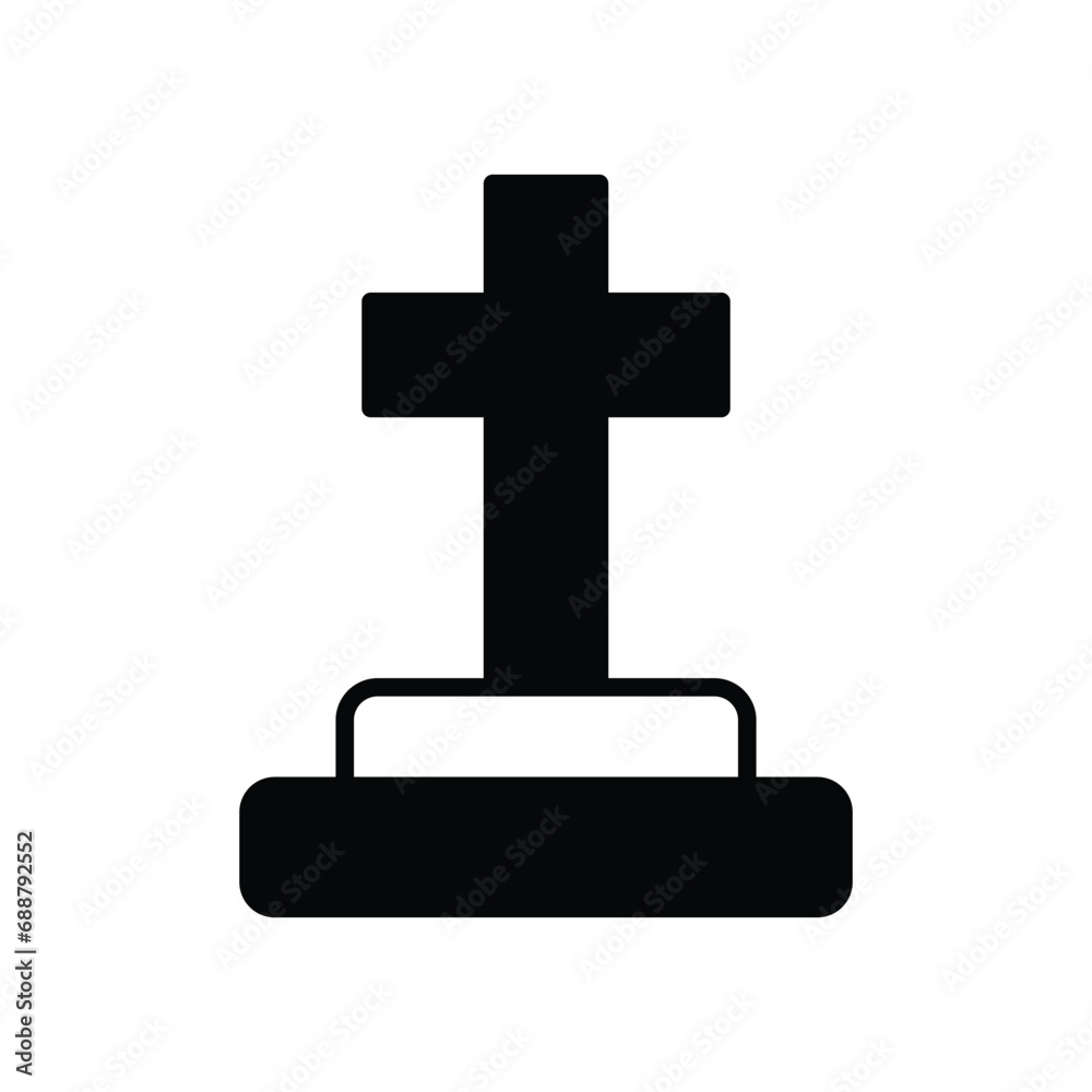 Obraz premium Cross icon vector stock illustration