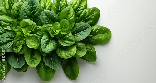 Spinach. Portrait. Ideal for advertising or banner.