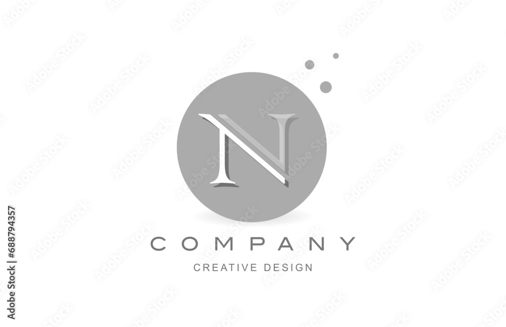 Logo icon design of letter N vector illustration. Creative template for company or business with square dots and grey black color Logo icon design of letter N vector illustration. Creative template for company or business with square dots and grey black color