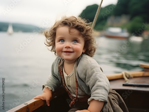 Heartwarming Shot of Baby on a Boat: Innocence Unveiled © czfphoto