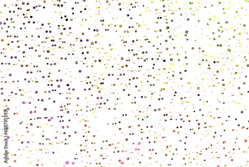 White background with red yellow orange pink green purple colorful bubbles (black text fits in contrast )