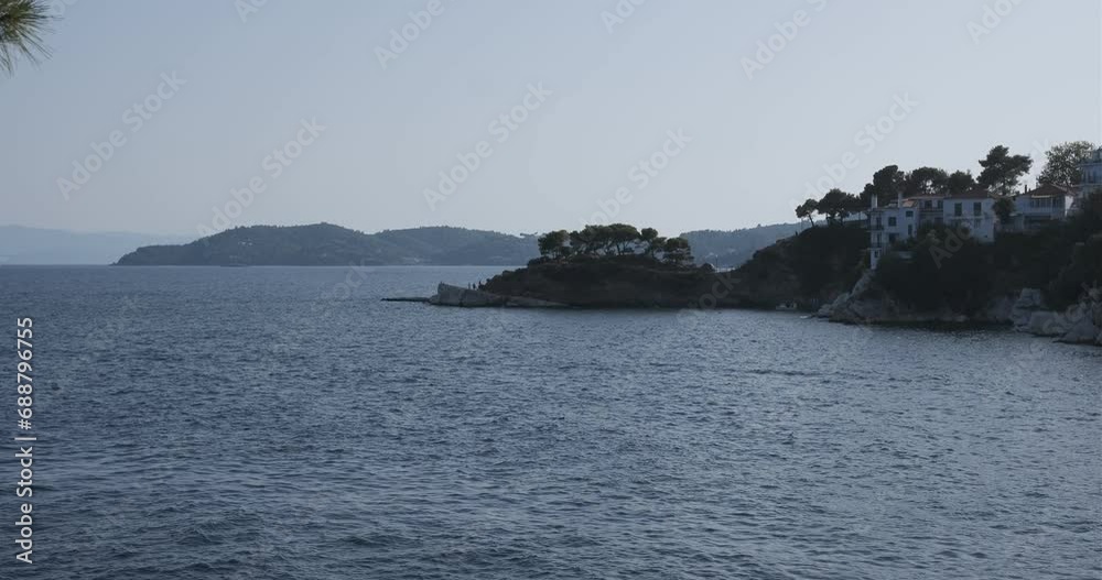 view of the sea from the city of Skiathos Greece. view of the sea from the city of Skiathos Greece.