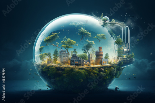 Save the world concept. Environmental protection, world earth day concept. © Sepia100