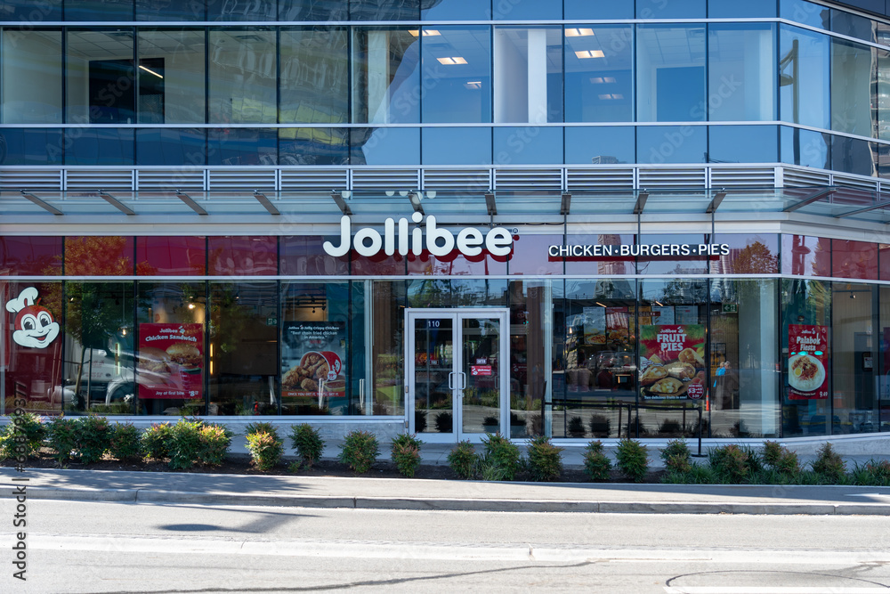 A Jollibee Restaurant In Surrey British Columbia Canada July 9