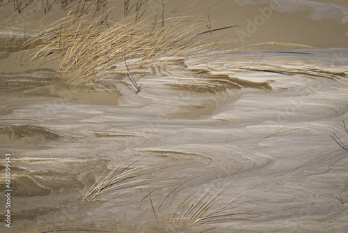 Fototapeta Naklejka Na Ścianę i Meble -  snow and sand dunes on the beach