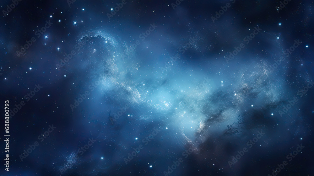 Naklejka premium Galactic Space Background with Stars