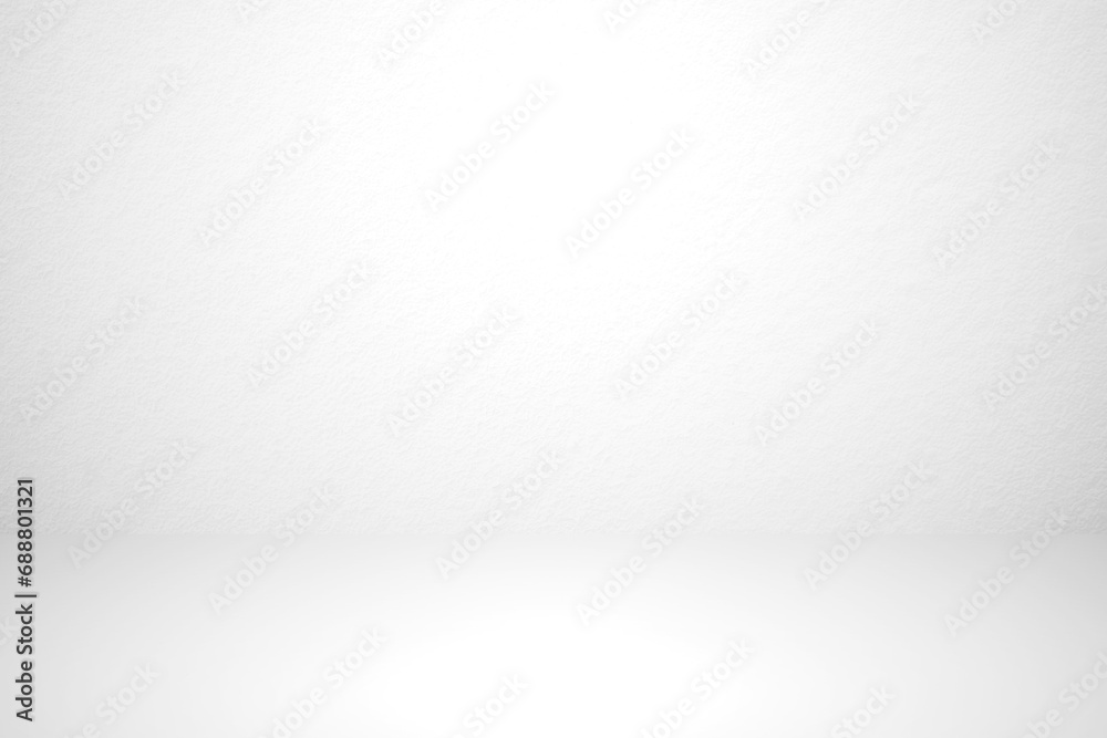White studio for displaying sale product. Studio room interior for  presentation product. Light white background with effect
 - obrazy, fototapety, plakaty 