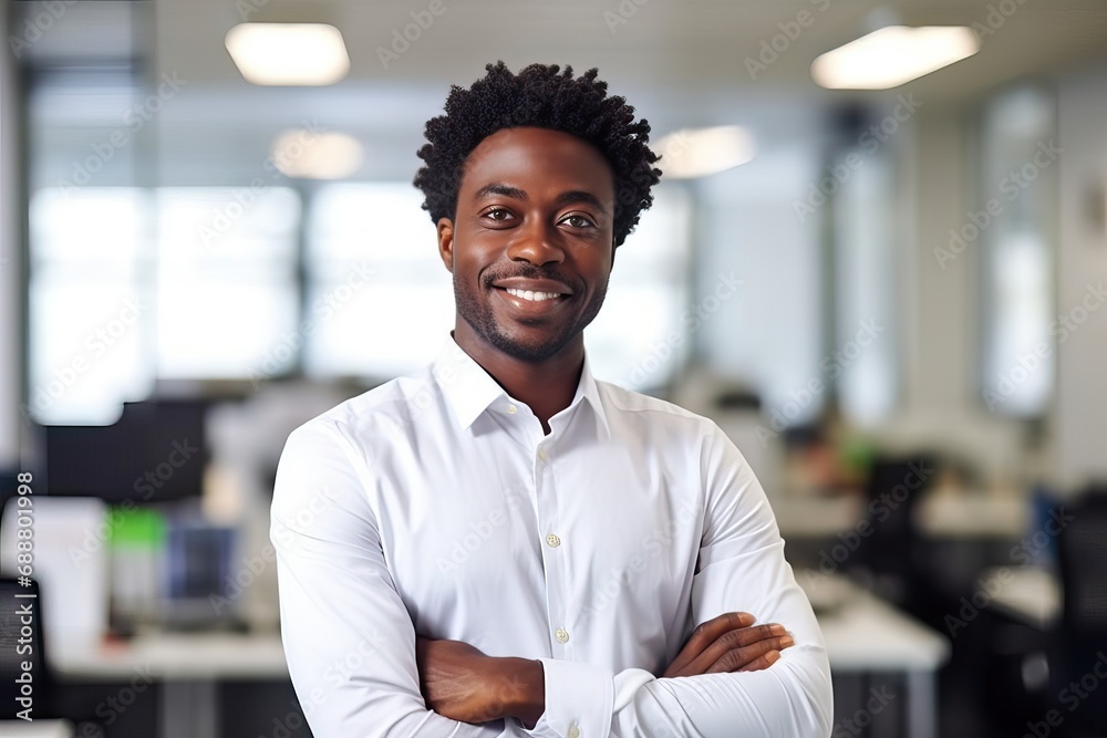 Happy confident businessman professional leader standing arms crossed in office. Smiling business man company executive manager worker, vertical portrait. Happy confident businessman professional leader standing arms crossed in office. Smiling business man company executive manager worker, vertical portrait.