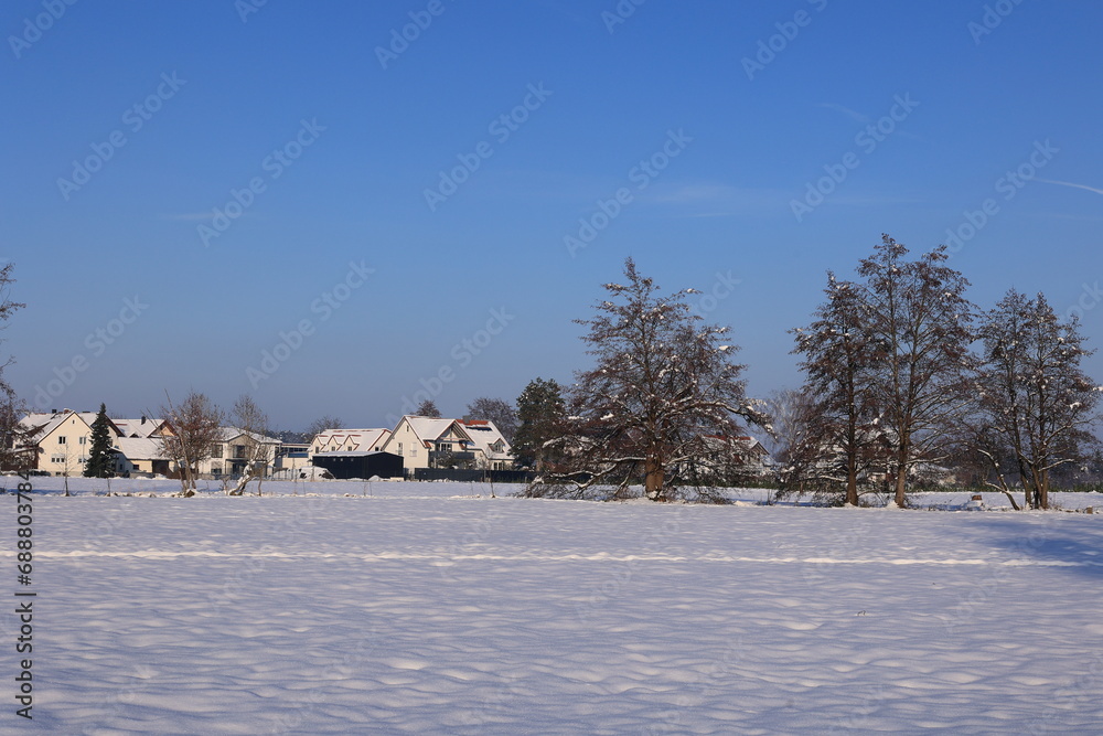 Wunderschöne Winterlandschaft in Bad Gögging in Bayern