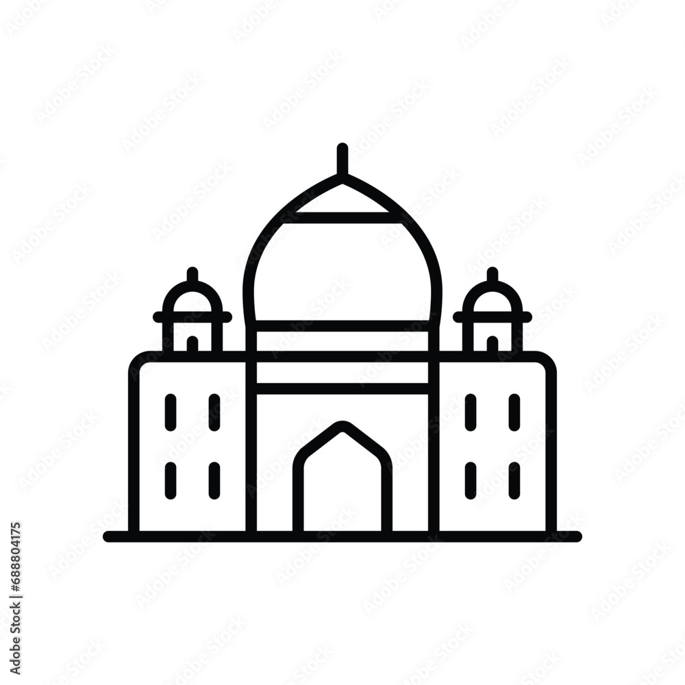 Taj Mahal icon vector stock illustration