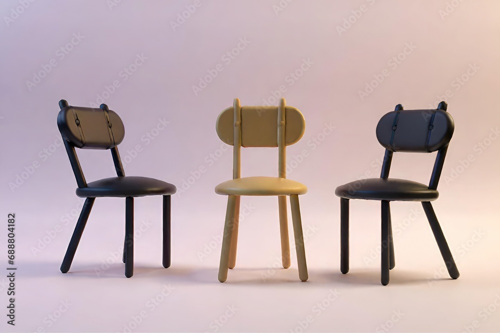 Fototapeta premium Inspiring 4K illustration of a futuristic chair. Close-up shot that highlights the intricacies of the scene, ensuring a high-quality