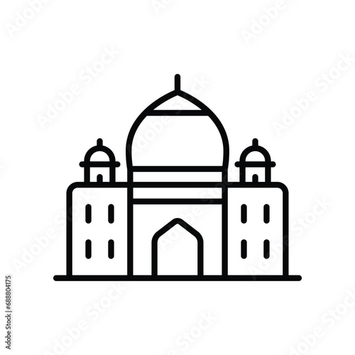 Taj Mahal icon vector stock illustration