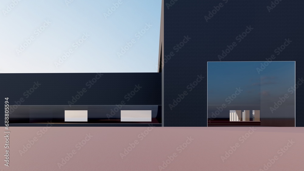 3d rendering architecture background building geometric shape 3d rendering architecture background building geometric shape