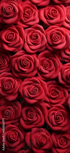 a group of red roses