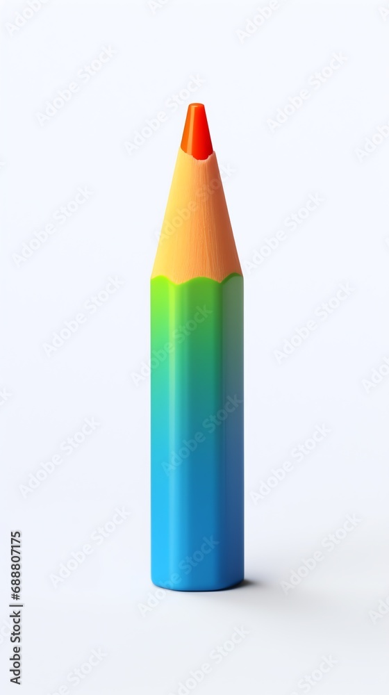 a colorful pencil with a red tip a colorful pencil with a red tip