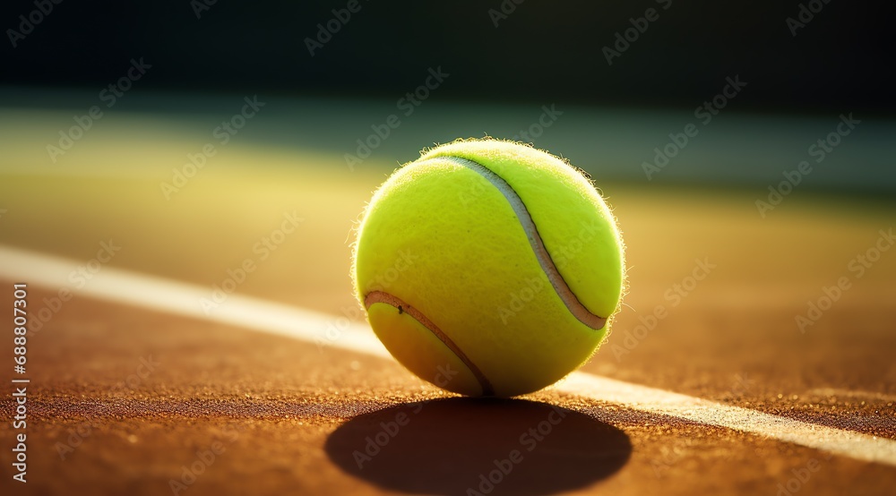 a tennis ball on a court