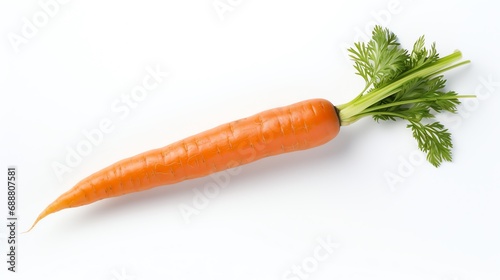 a carrot with a green stem