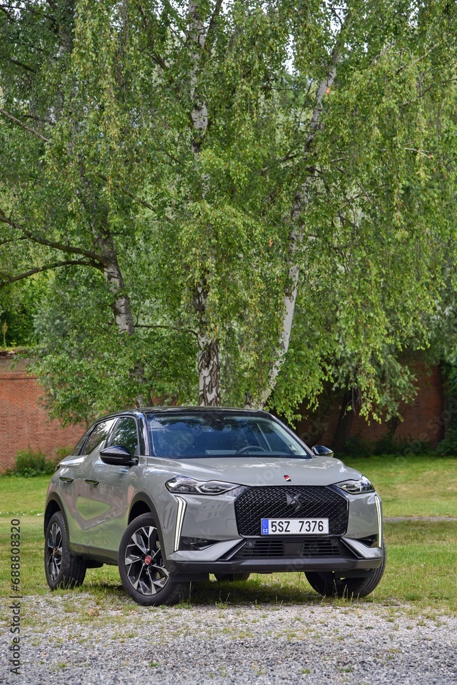 DS3. Design urban crossover with a three-cylinder engine. General view ...